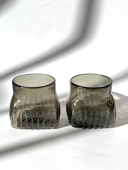 Handblown Whiskey Glass - Smoky Grey