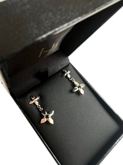 Lucent Stud Earrings with Black Spinel by Holly howe