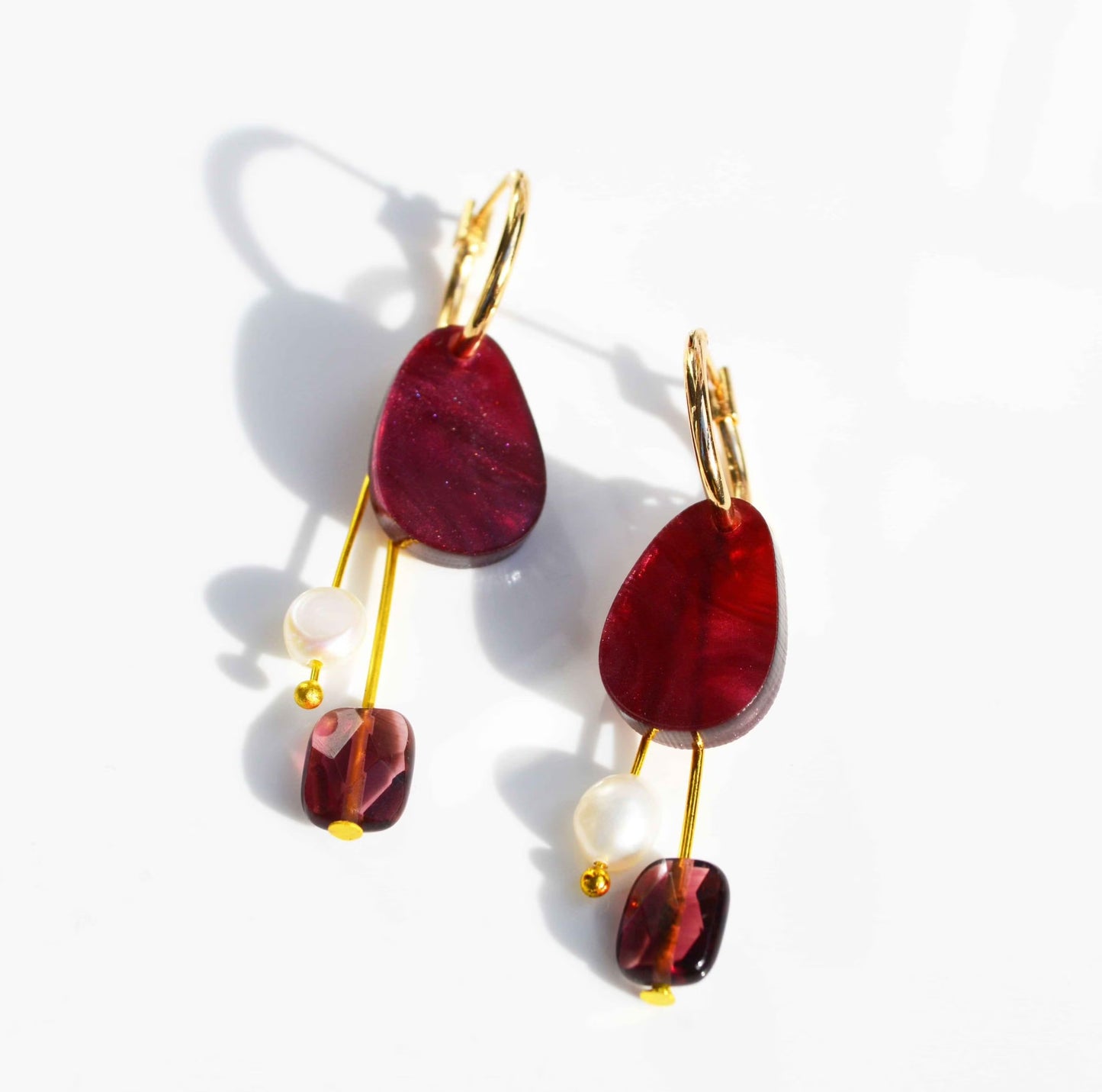 Chloe Earrings - Merlot