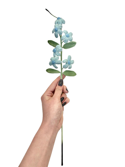 Crocheted Plumbago Flower - Blue