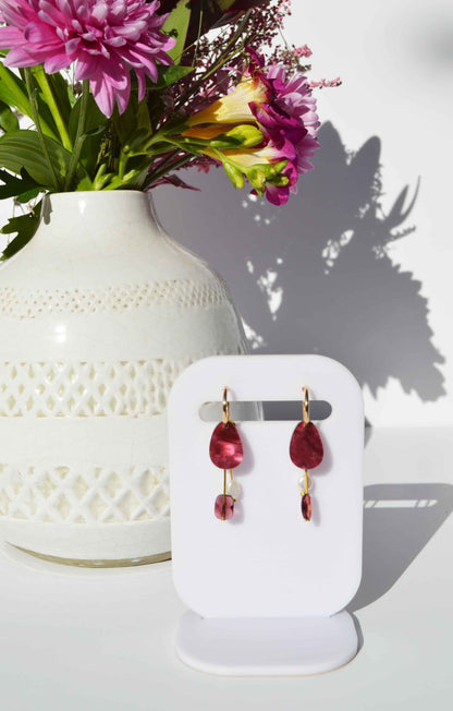 Chloe Earrings - Merlot