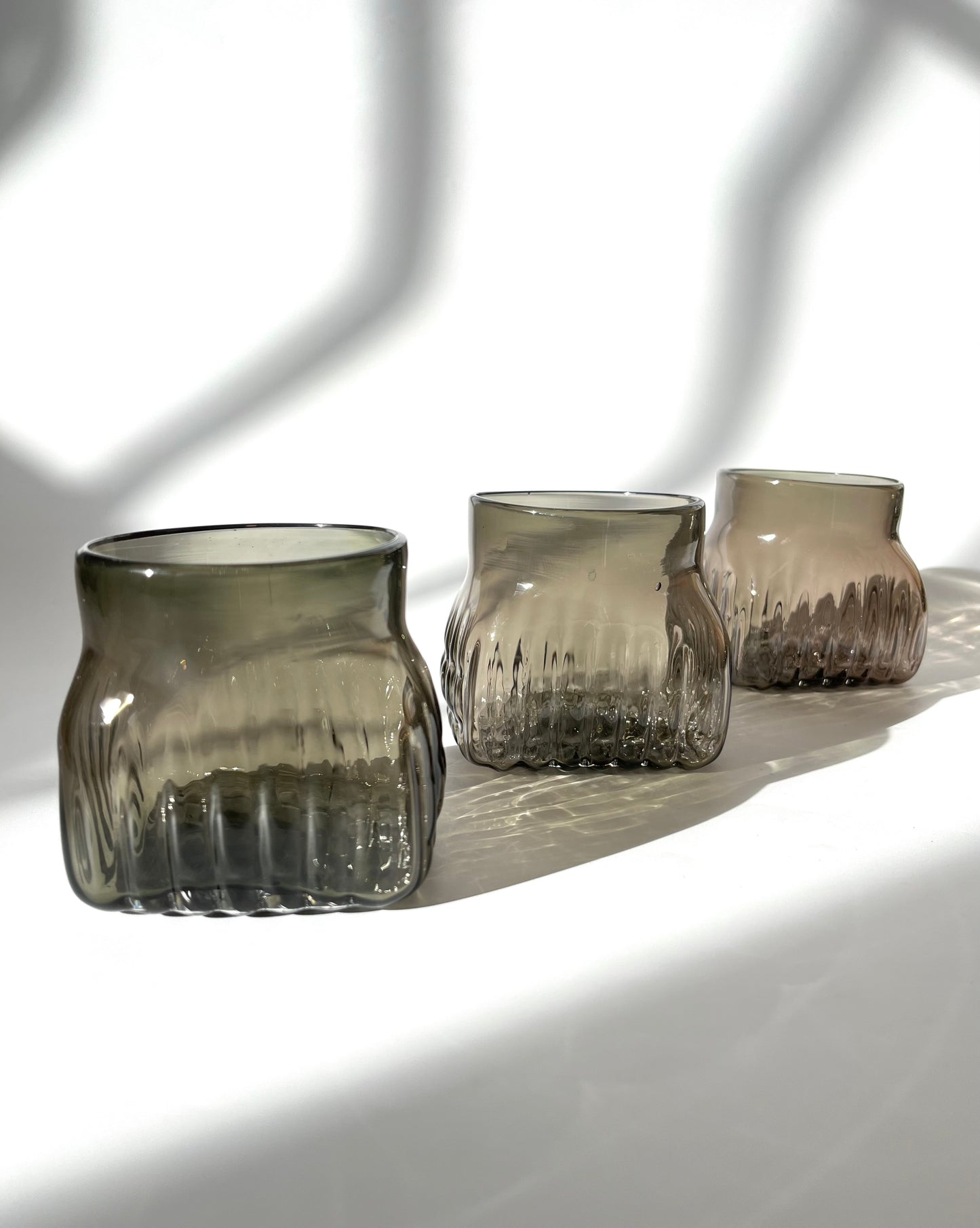 Handblown Whiskey Glass - Smoky Grey