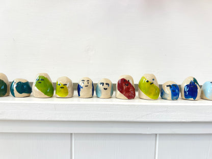 Handmade Ceramic Pet Rock - assorted emotions!