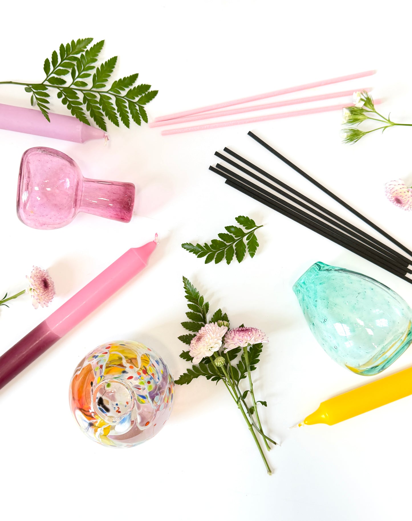 Handblown Glass Diffuser Vase - Water Lily