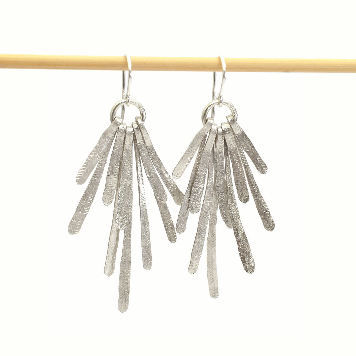 Flutter Statement Earrings - Silver