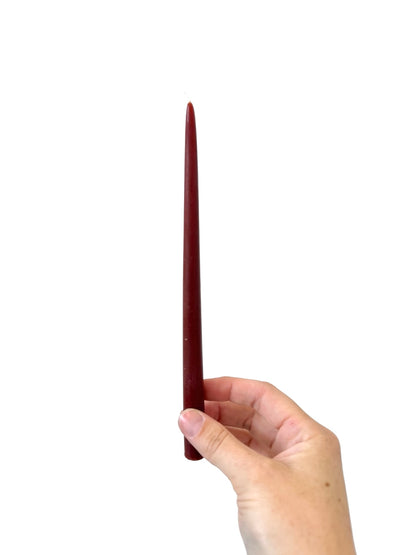 Mini Beeswax Taper Candle - Red (A)
