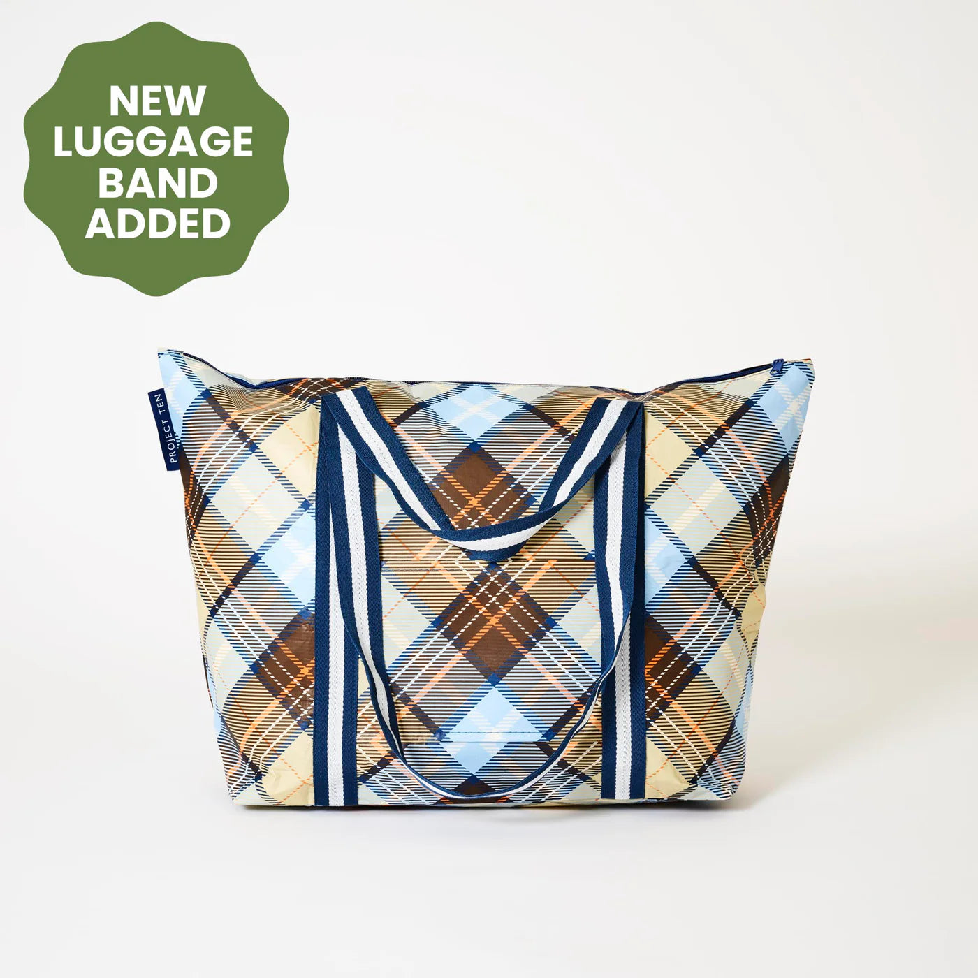 Medium Zip Tote Bag - Country Plaid