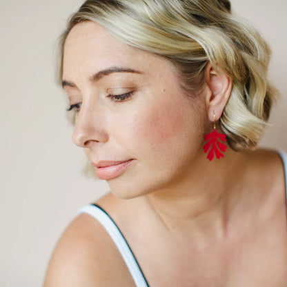 Mini Matisse Earrings - Red