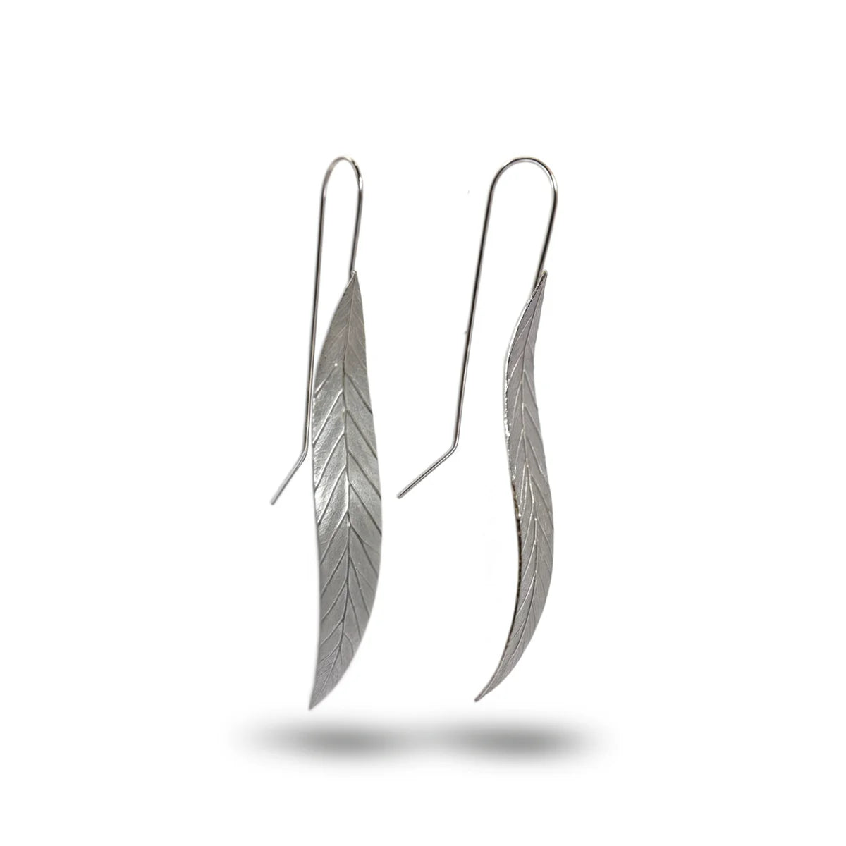 Leaf Earrings in Sterling Silver