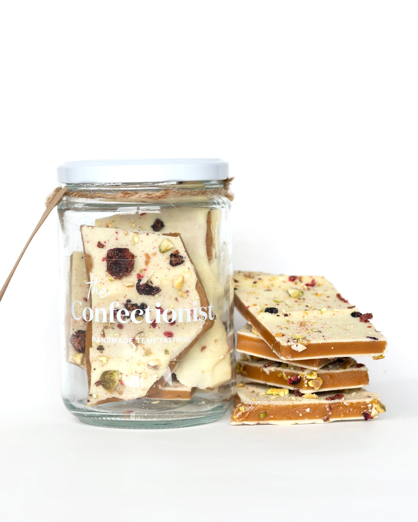 White Chocolate Summer Berry & Pistachio Toffee