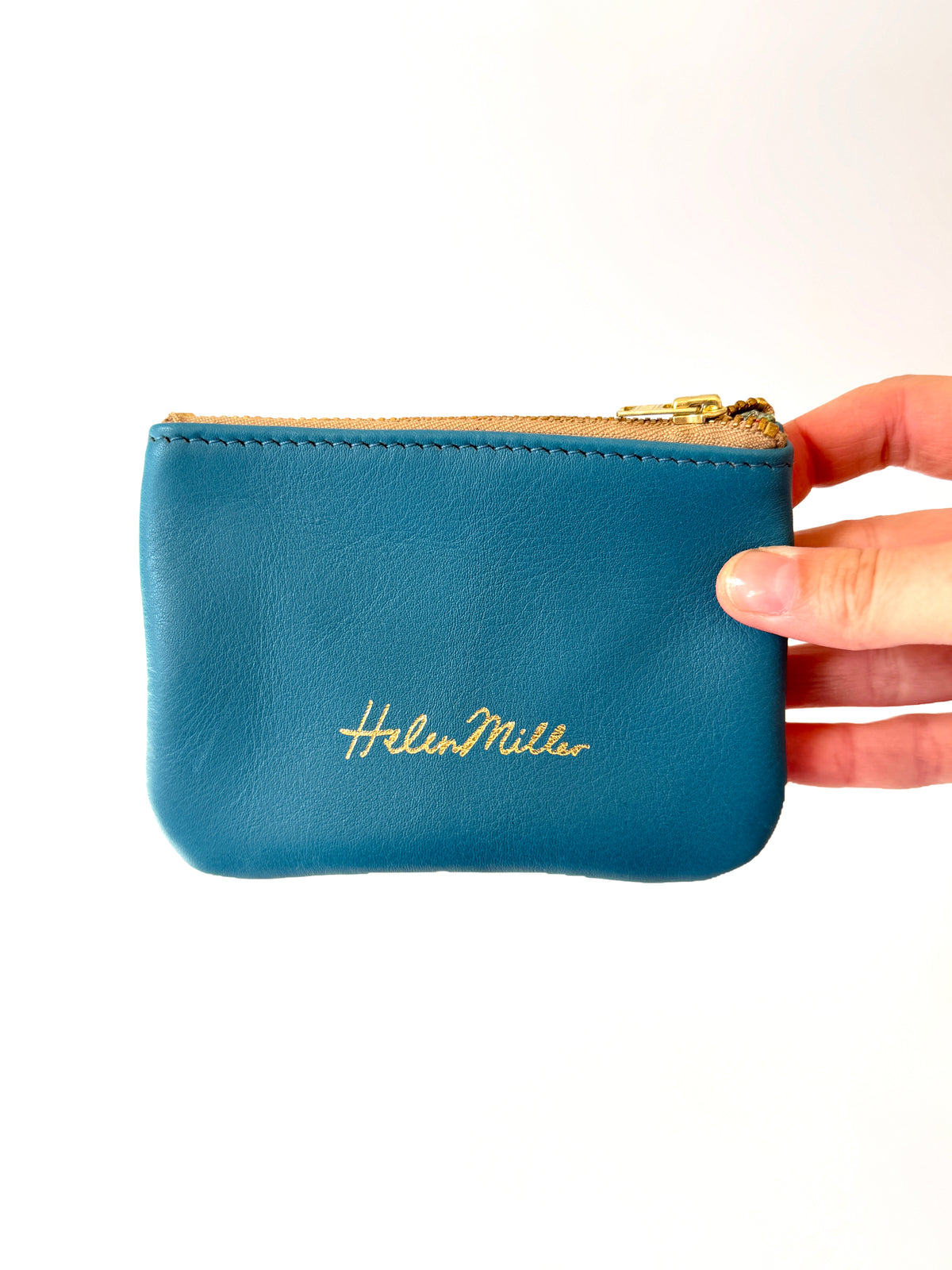 Coin Purse - 12cm - Sky Blue Leather