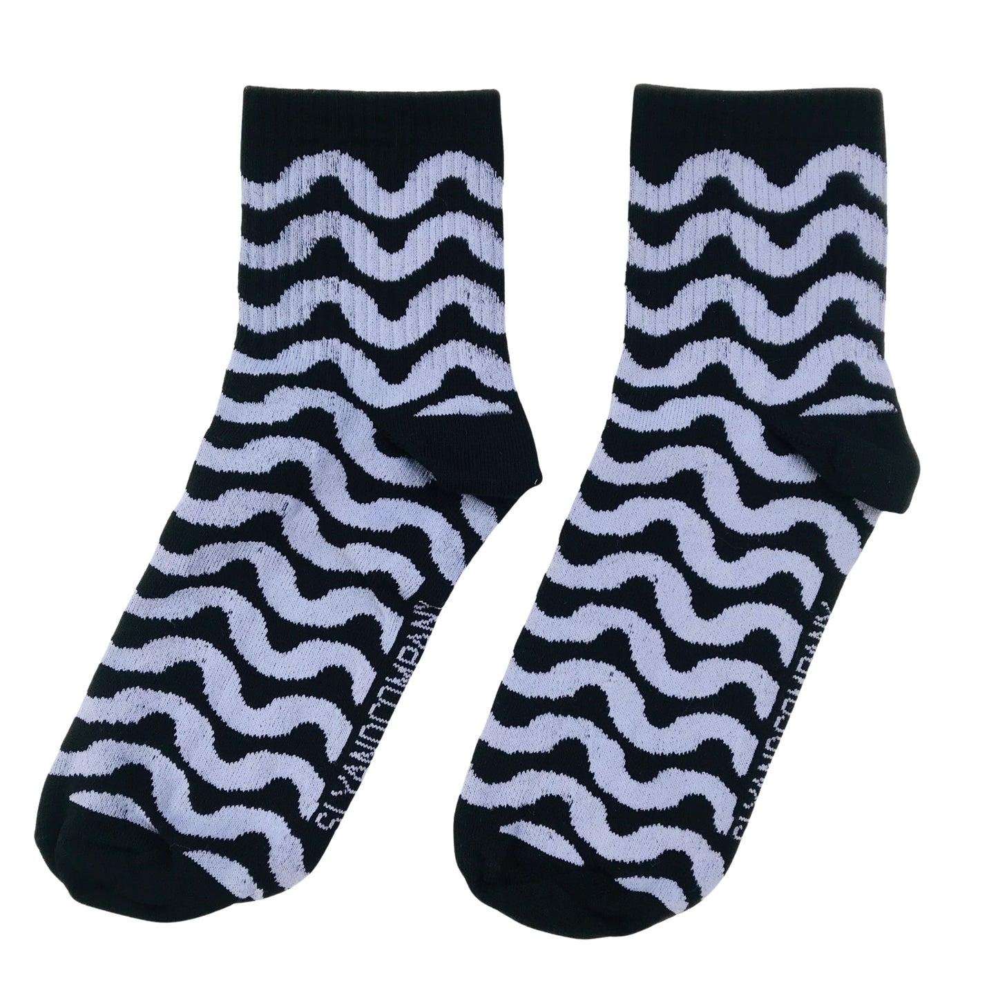 Cotton Ankle Socks - Black & White