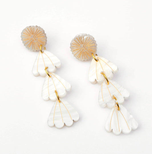 Sunbeam Earrings - Pearl