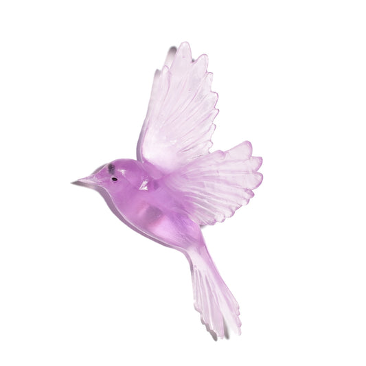 Fernbird / Mātātā - Fuchsia - Glass artwork by Luke Jacomb