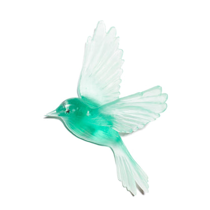 Fernbird / Mātātā - Lagoon - Glass artwork by Luke Jacomb
