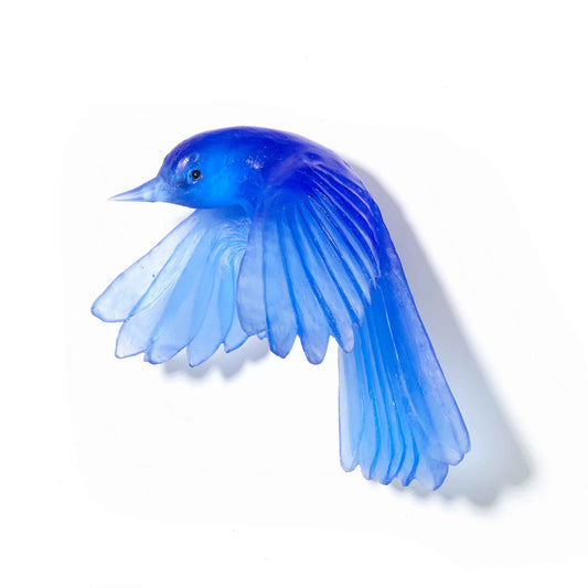 Fantail / Pīwakawaka #2 (Wings Down) - Cobalt Blue