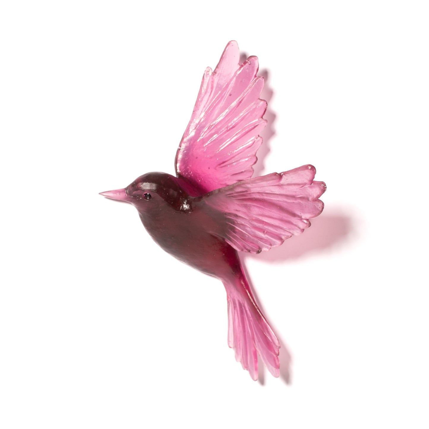 Fernbird / Mātātā - Gold Amethyst - Glass artwork by Luke Jacomb