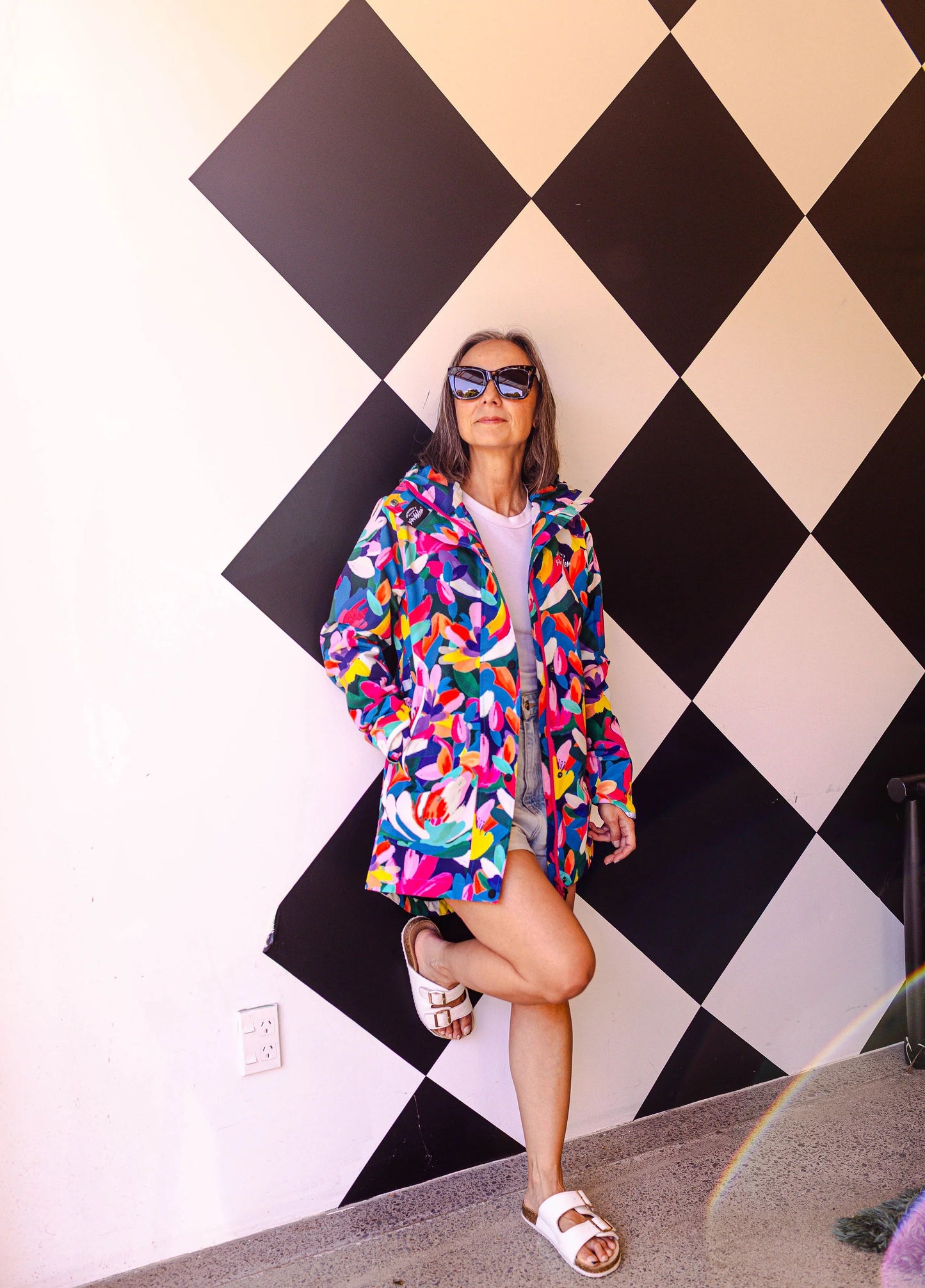 Fleur Mesh-Lined Raincoat