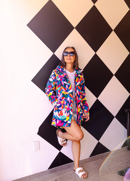 Fleur Mesh-Lined Raincoat