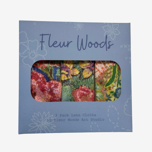 Lens Cloths (Pack of 3) 'Meadow' print by Fleur Woods