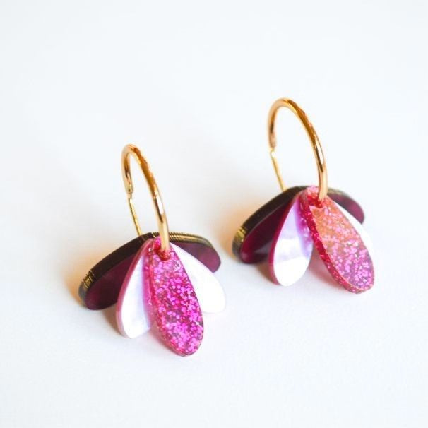 Happy Hour Earrings - Merlot