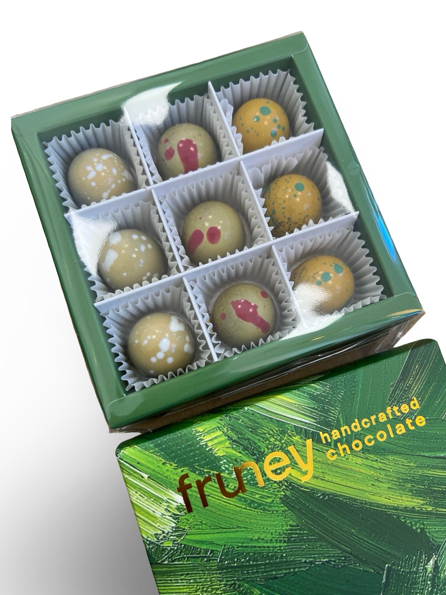 Assorted Dubai Style Bonbons - Handcrafted Chocolates - Box of 9