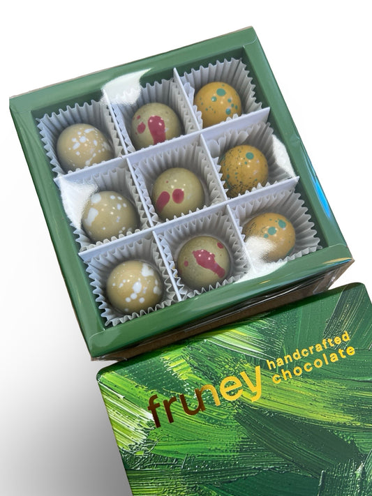 Assorted Dubai Style Bonbons - Handcrafted Chocolates - Box of 9