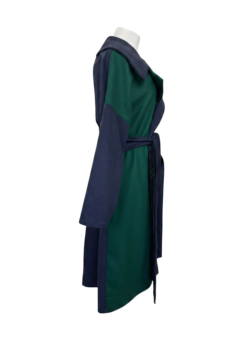 One-Off "Niki" Coat - Navy / Green