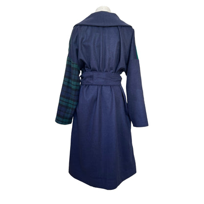 One-Off "Niki" Coat - Navy / Green