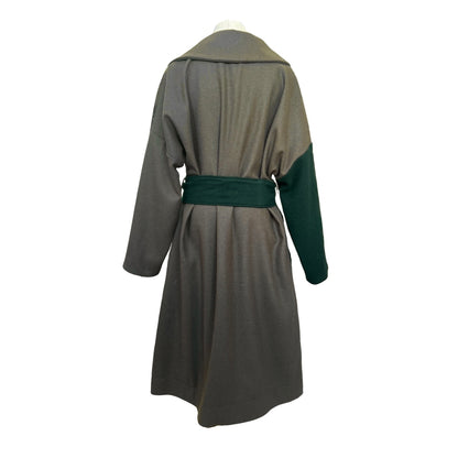 One-Off "Niki" Coat - Khaki Check / Petrol