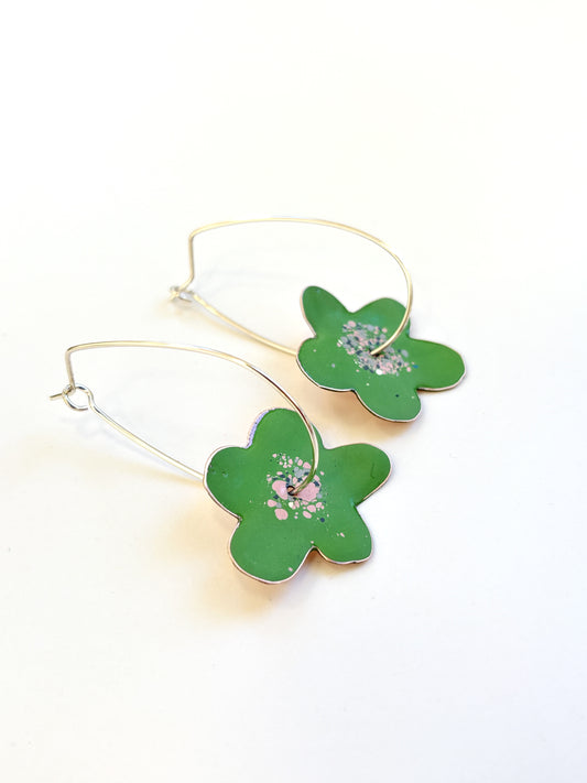 Bonnie Drop Flower Earrings - Spring Green