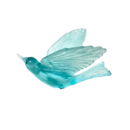 Bellbird / Korimako #2 (Wings Back) - Lake Blue - By Luke Jacomb Studio