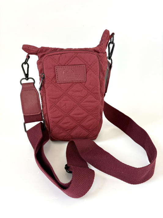 Cross-body bottle bag - Plum