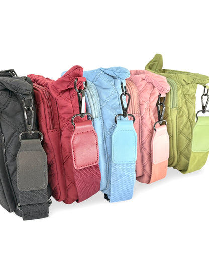 Cross-body bottle bag - Blush Pink