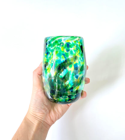 Handblown Glass Tumbler - Sea Green