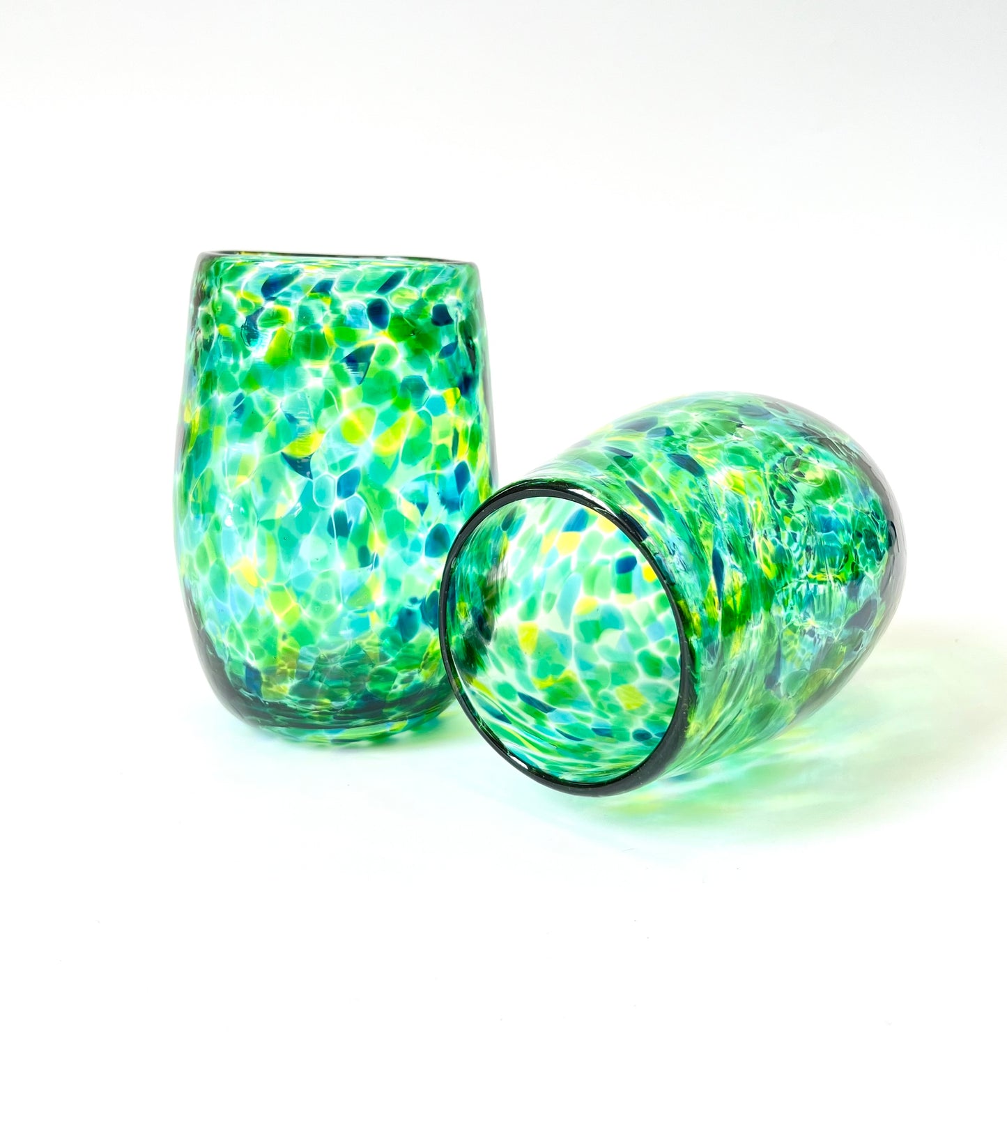 Handblown Glass Tumbler - Sea Green