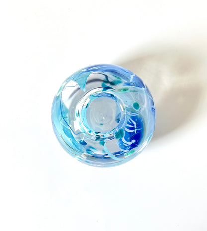 Handblown Glass Diffuser/Vase - Blue Shard