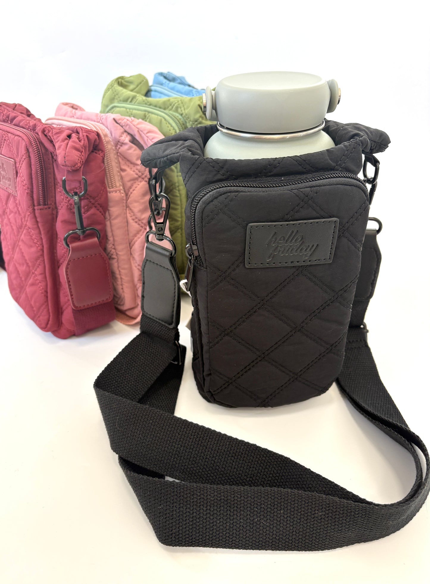 Cross-body bottle bag - Sage