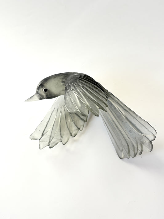 Fantail / Pīwakawaka #2 (Wings Down) - Grey