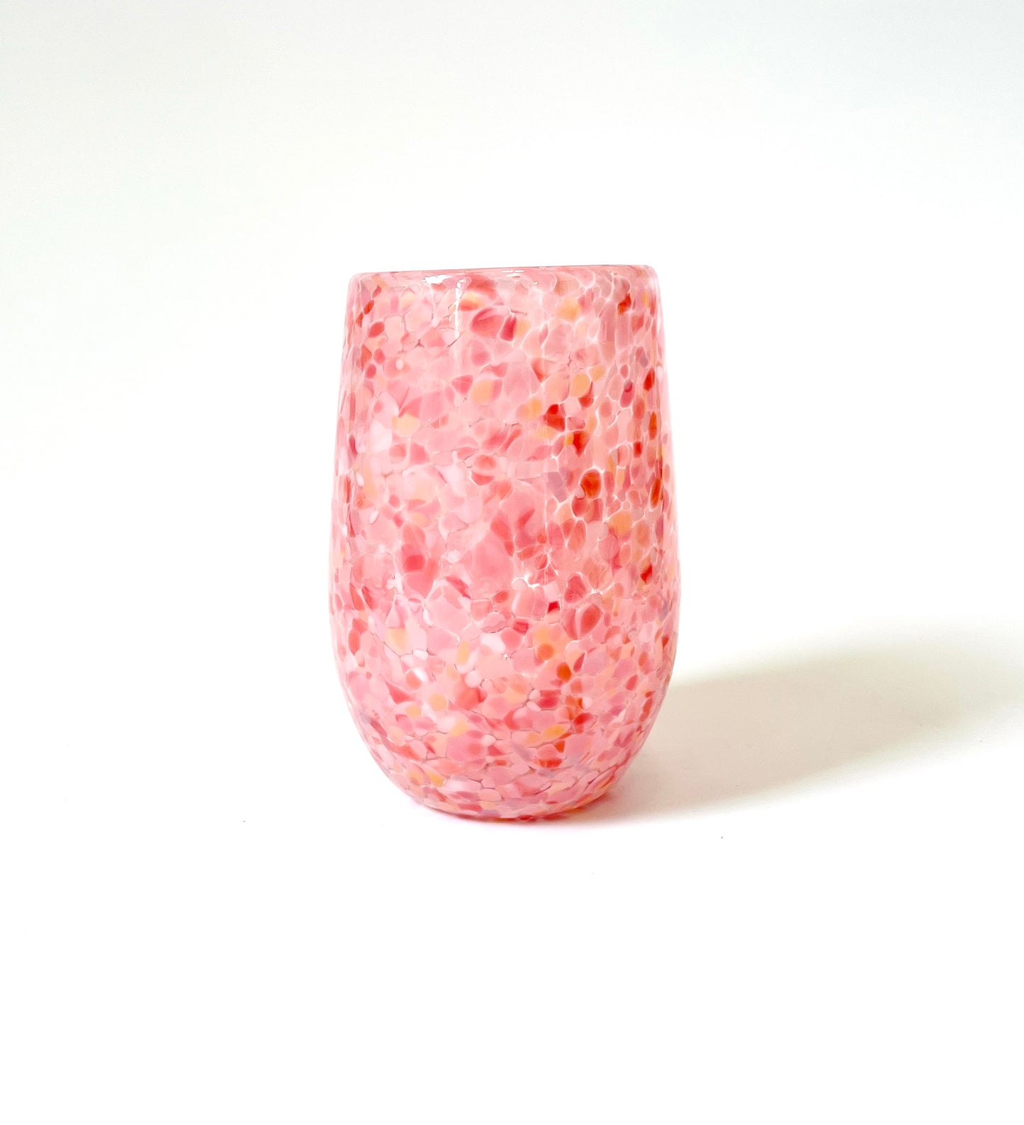 Handblown Glass Tumbler - Pink