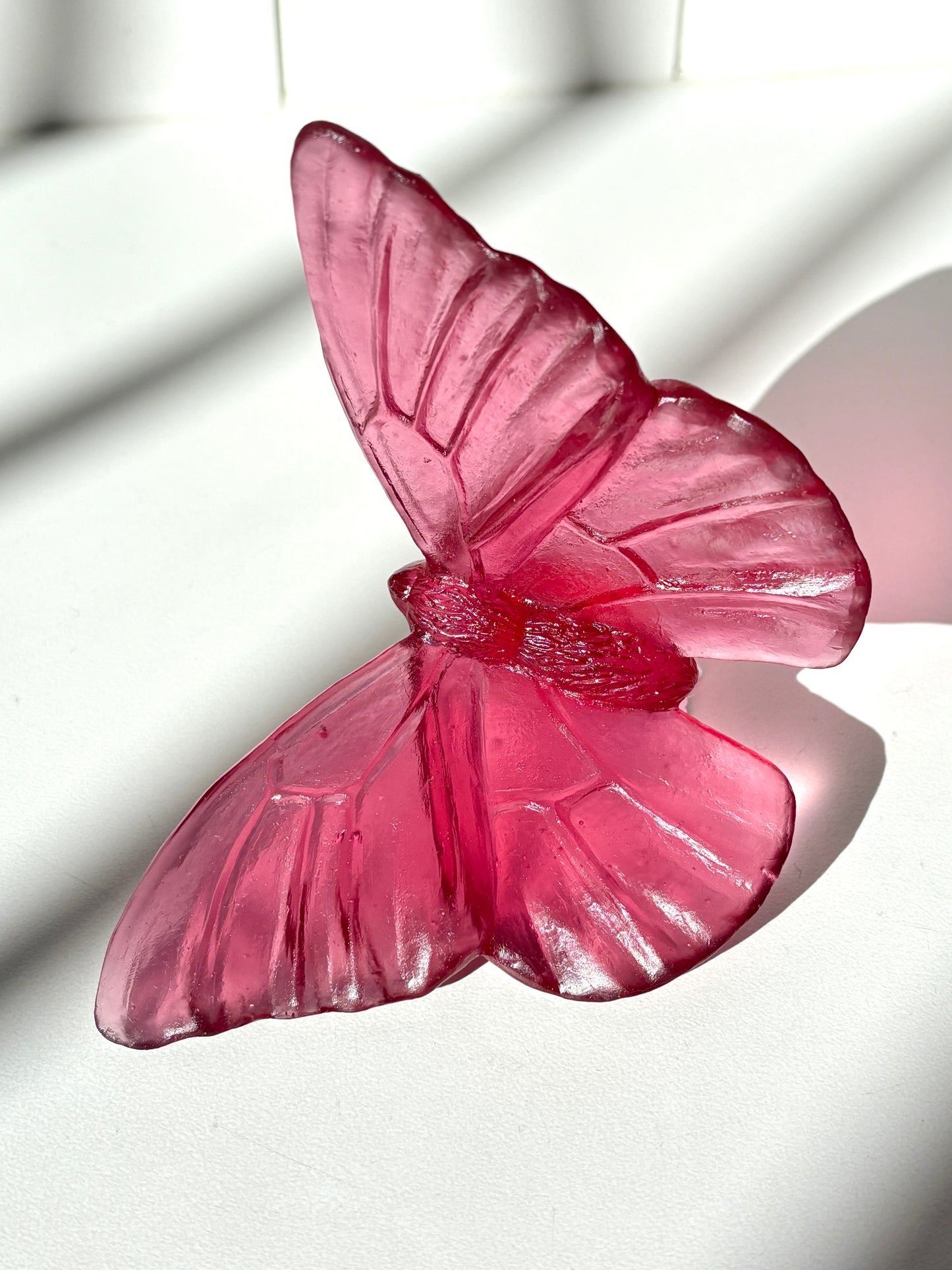 Gold Ruby Glass Butterfly Artwork - Admiral - by Luke Jacomb