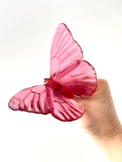 Gold Ruby Glass Butterfly Artwork - Admiral - by Luke Jacomb