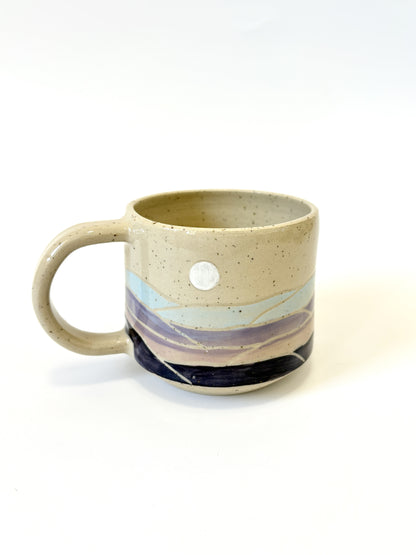 Ceramic Landscape Mug -  Purple & Blue