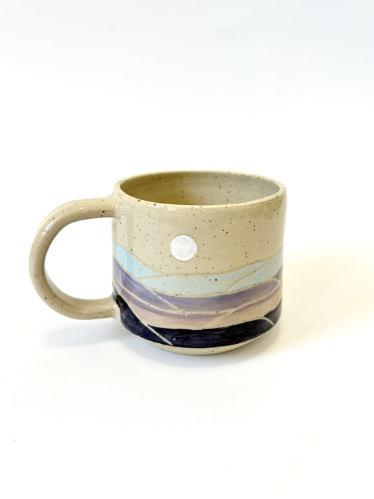 Ceramic Landscape Mug -  Purple & Blue
