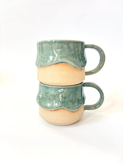 Ceramic "Drippy" Mug - Teal