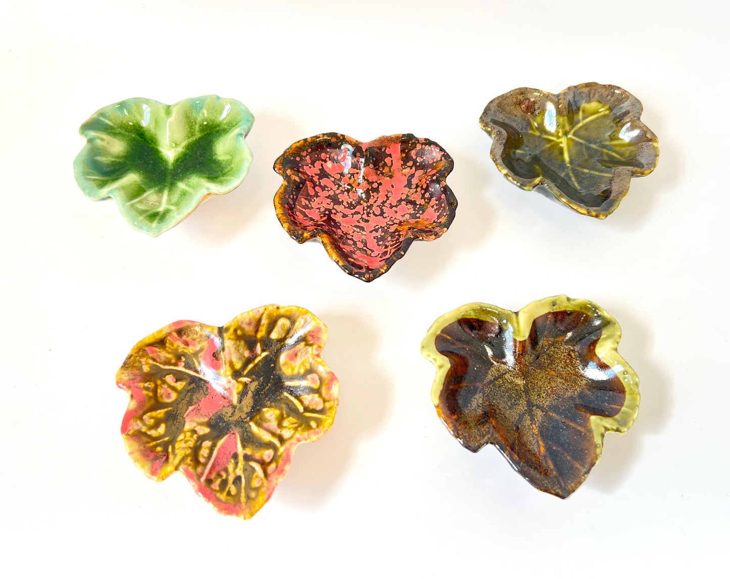 Miniature Porcelain Leaf Dish - assorted colours
