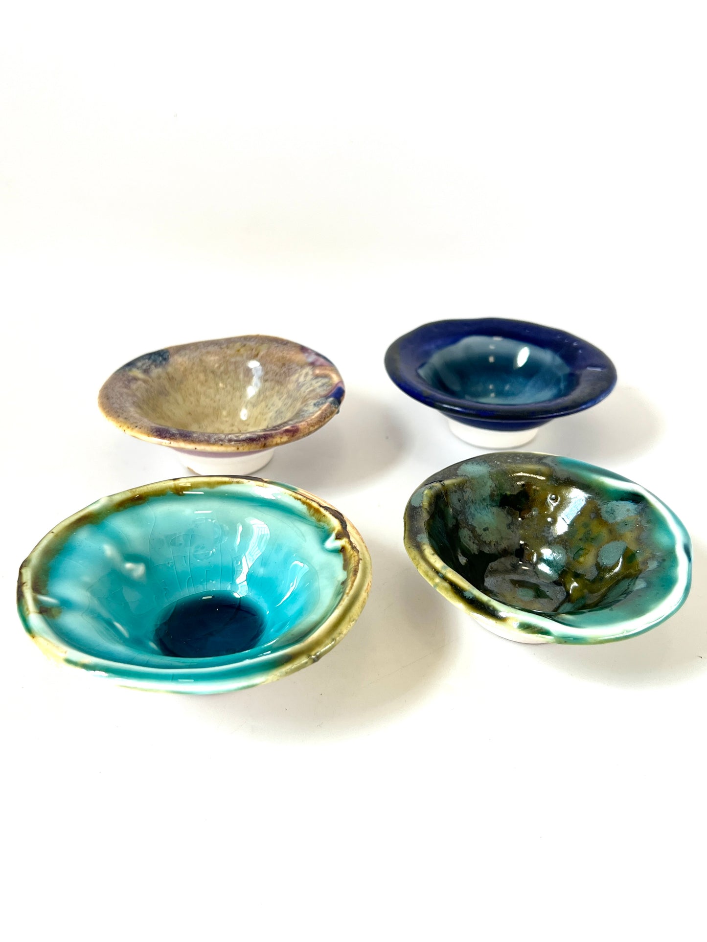 Small Round Colourful Porcelain dish - assorted