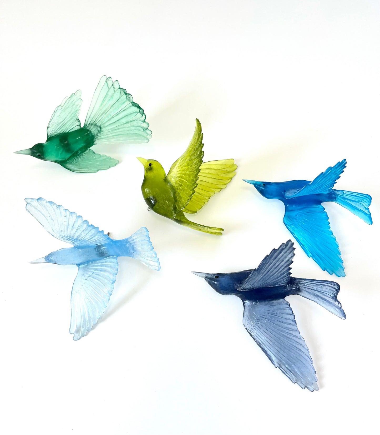 Bellbird / Korimako #2 (Wings Back) - Copper Blue