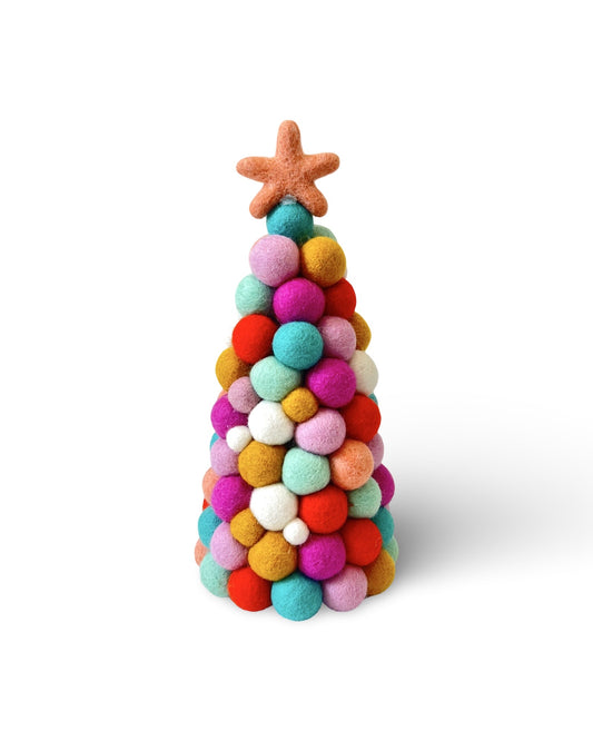 Pom-Pom Christmas Tree - Bright Pop colour tones