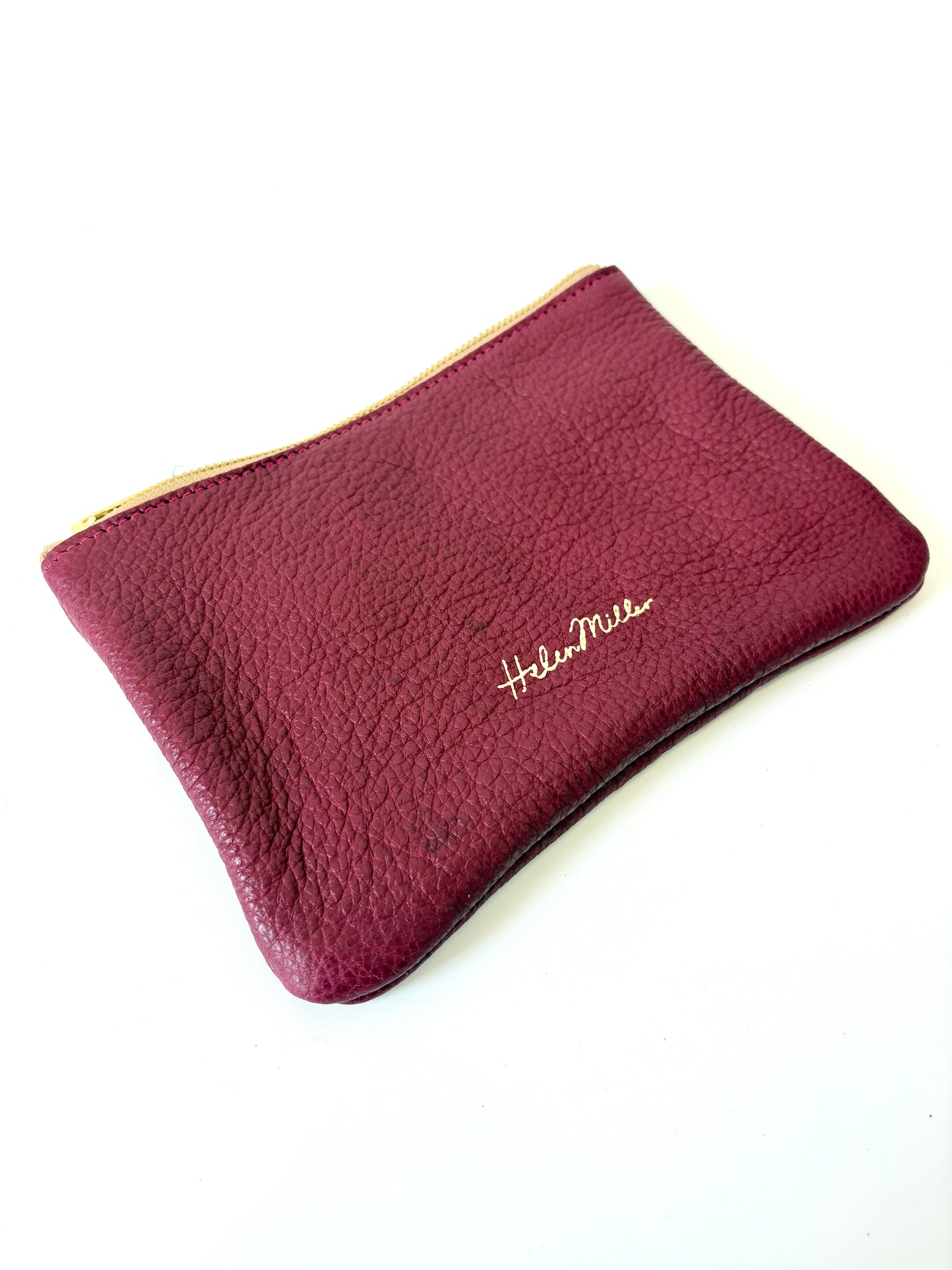 Zip Clutch, 20cm - Raspberry